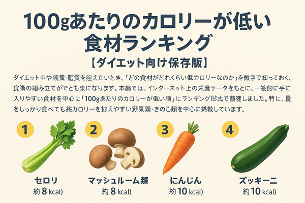 低カロリー食材ランキングのアイキャッチ
