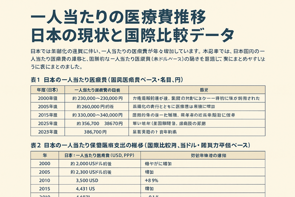 一人当たりの医療費推移インフォグラフ